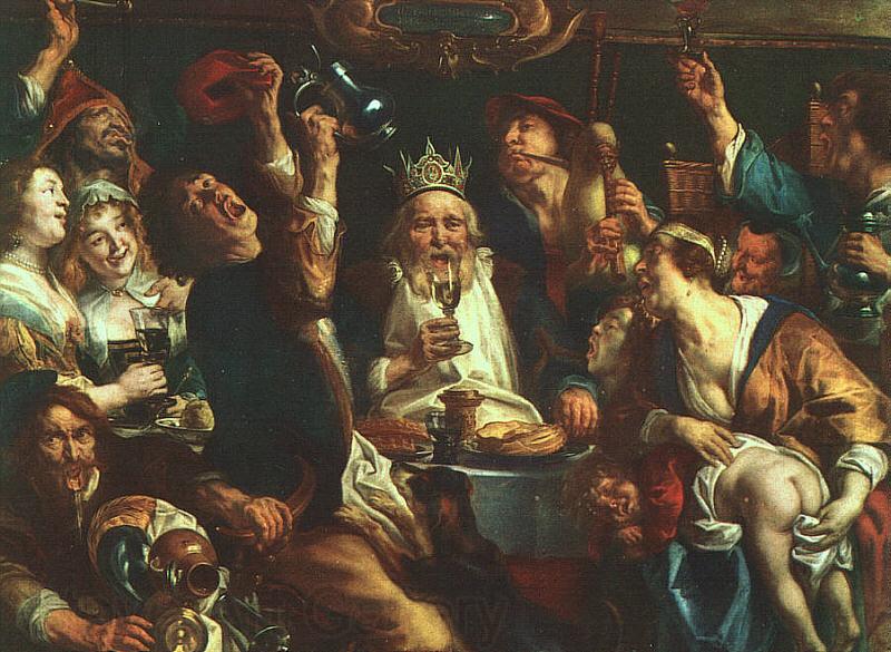 Jacob Jordaens The King Drinks Spain oil painting art